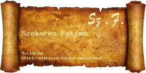 Szekeres Fatima névjegykártya