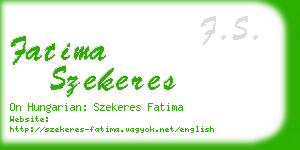 fatima szekeres business card